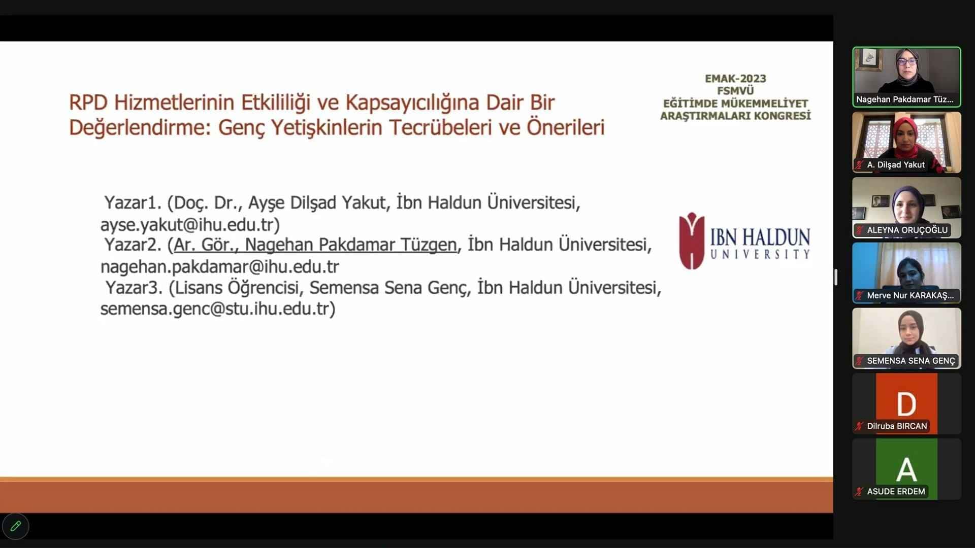 Faculty Members and Students Participated in EMAK-2023 Congress
